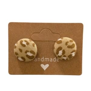 Animal Print Button Earrings